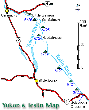 Yukon & Teslin River Map